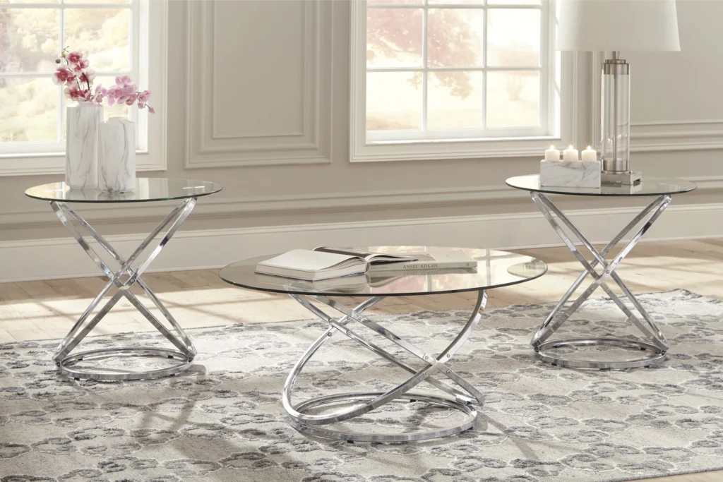 Glass Table Set for Living Room