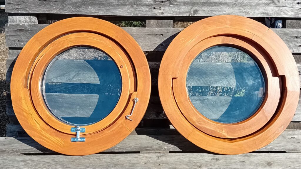 Round Timber Windows